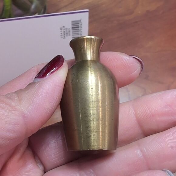 Vintage Miniature Brass Vase - Picture 3 of 7